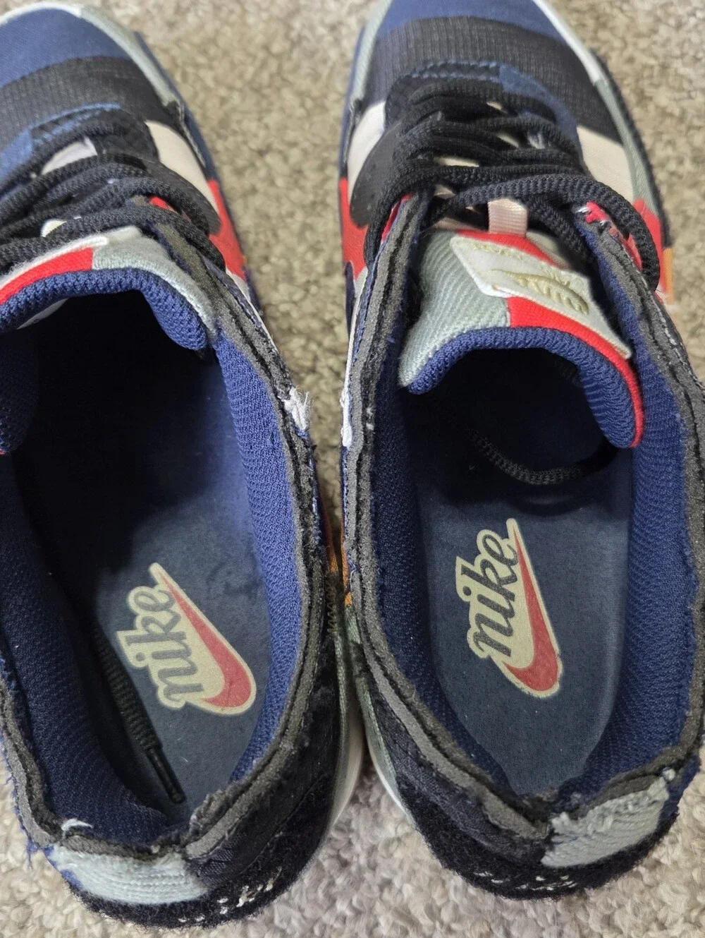 Nike Air Max 90 QS Legacy Patchwork Shoes Women’s SZ 8.5 College Navy DJ4878 400